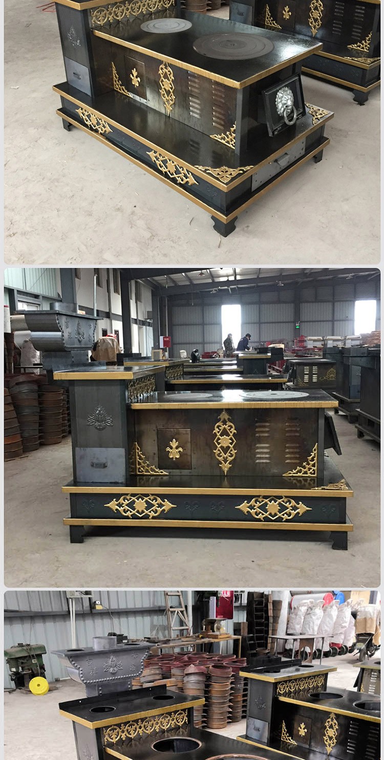 1.4米可带火神座双层台面藏炉—家用取暖藏炉【炉具】焱森炉业