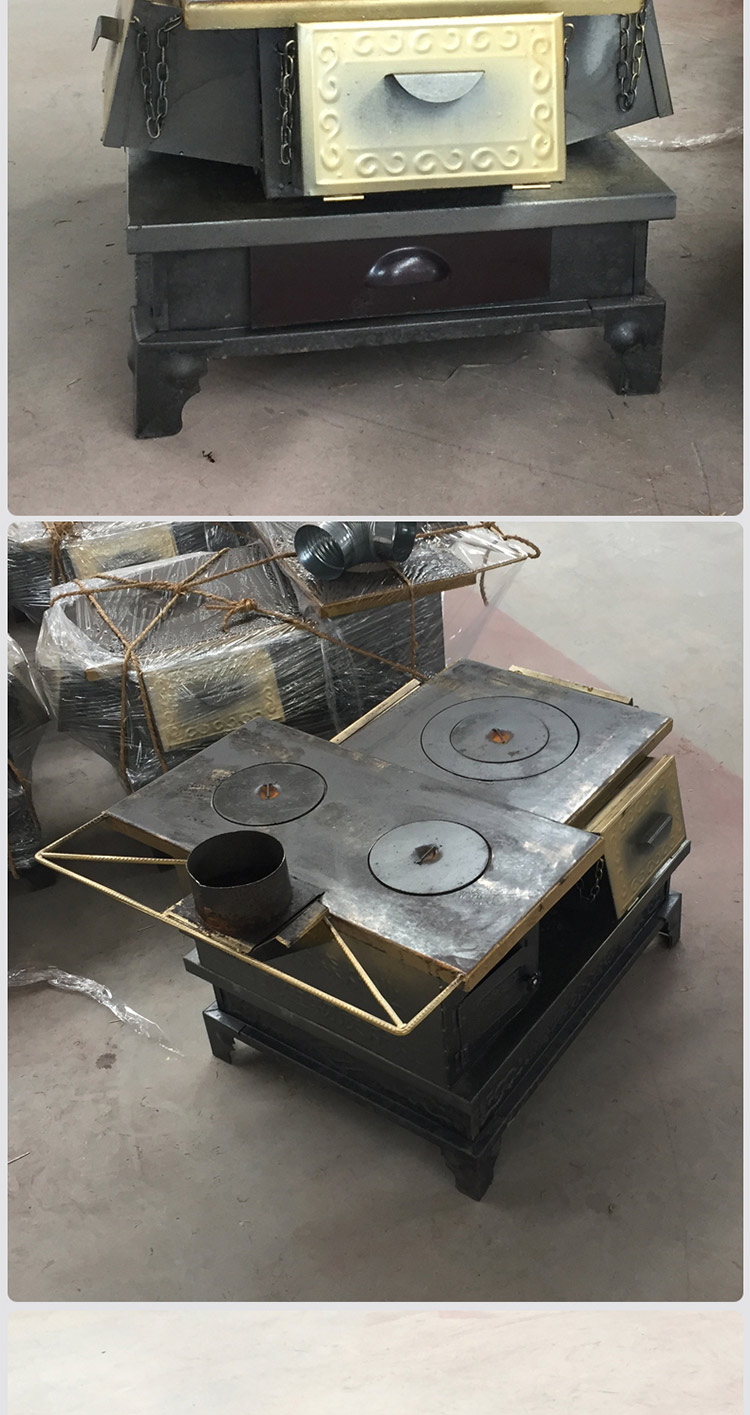 双层台面三加料口小号藏炉—多功能家用取暖藏炉【炉具】- 焱森炉业