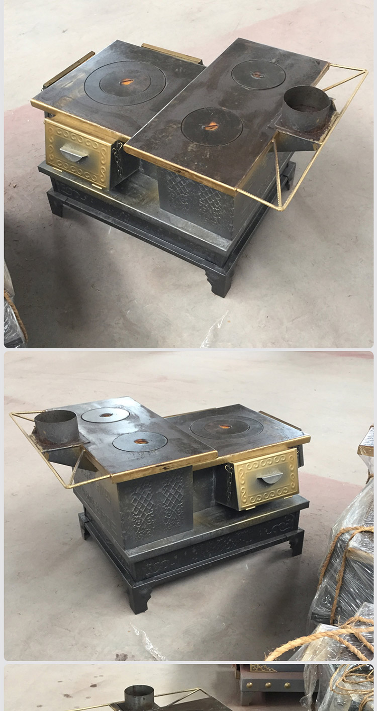 双层台面三加料口小号藏炉—多功能家用取暖藏炉【炉具】- 焱森炉业
