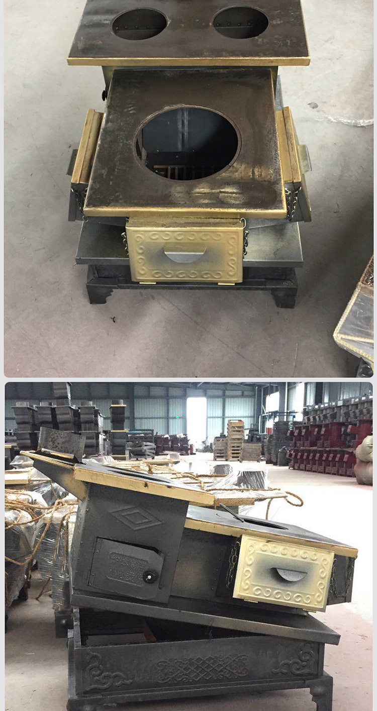 双层台面三加料口小号藏炉—多功能家用取暖藏炉【炉具】- 焱森炉业