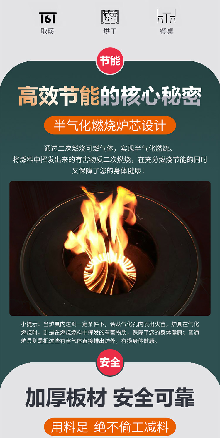 0.8米双锅位柴煤两用小号藏炉—多功能家用取暖藏炉【炉具】焱森炉业