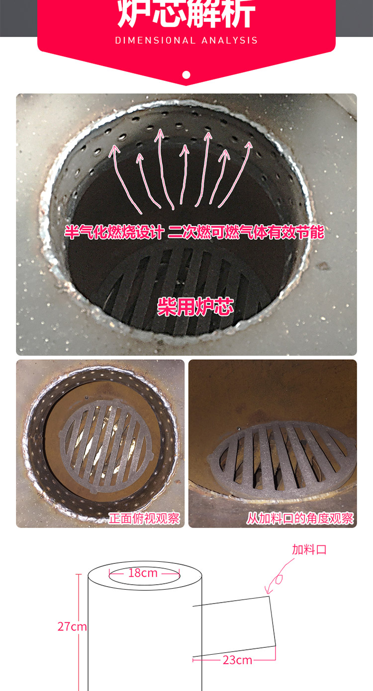 0.8米双锅位柴煤两用小号藏炉—多功能家用取暖藏炉【炉具】焱森炉业