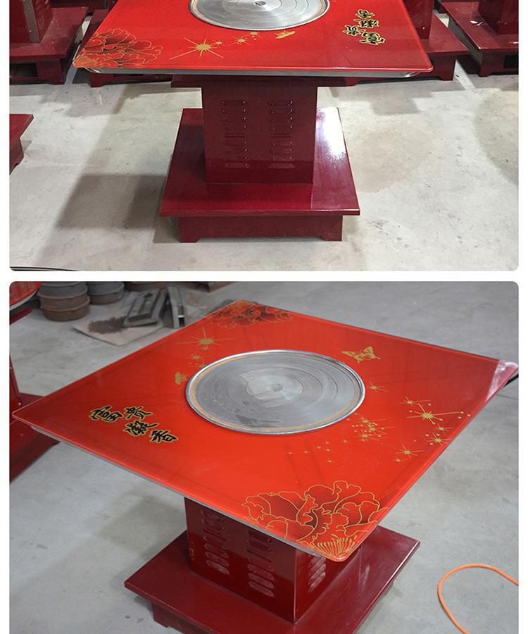 多功能家用柴火炉-0.8米正方形有机钢化玻璃桌面【炉具】